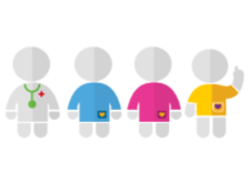 Ilustración de familia feliz.