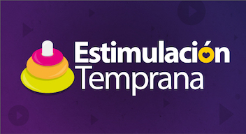 Texto sobre fondo morado: Estimulación temprana