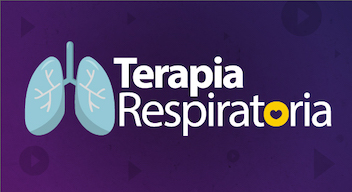 Fondo morado con texto blanco: Terapia respiratoria