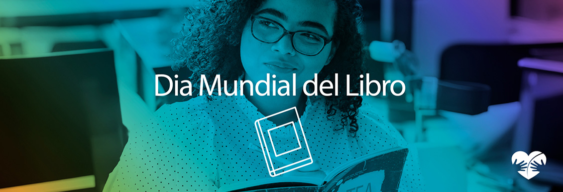 Foto con filtro multicolor de una mujer leyendo un libro que dice TEA
